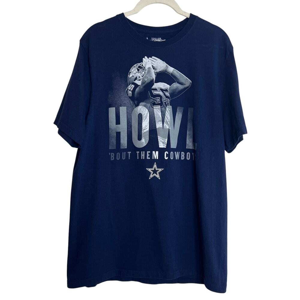 Dallas Cowboys Authentic Womens Tee Size M Navy Blue Howl Bout Those Cowboys